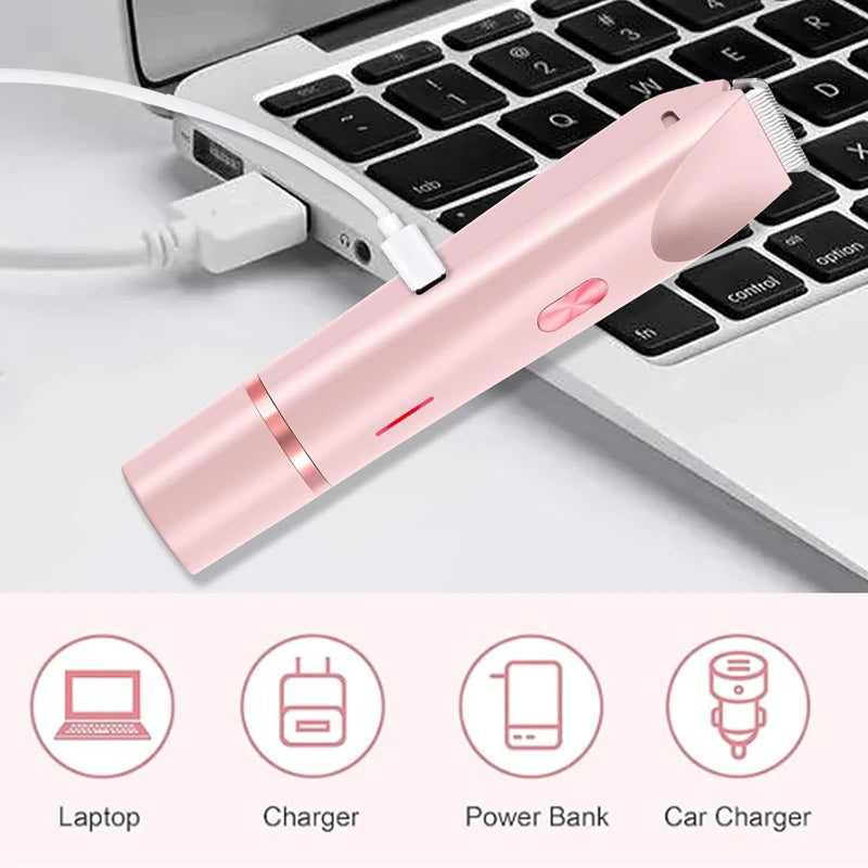 New 2 in 1 Dual Head Shaver Hair Trimmer Electric Razors Wet Dry Painless Shaer Machine Hair Remoer for Women Body Private Areas